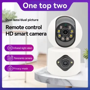 0.3MP*2 Dual Lens Indoor Camera 2 Eyes 480P Smart Home Security CCTV Camera Security Camera With WiFi
