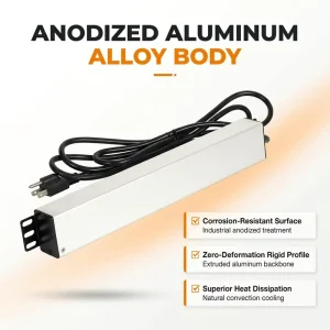0U Vertical USA PDU 16 Outlet US Standard Power Distribution Unit Heavy Duty Aluminum Server Rack Power Strip