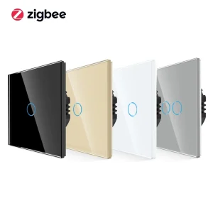 1 2 3 4 Gang Europe Glass Zigbee Wifi Tuya Remote Control Light Smart Home Wall Interruptor Wifi Smart Switch
