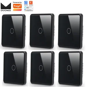 1 2 3 4 Gang Smart Light Switch Zigbee Wireless Wifi Touch Glass Panel UK EU Tuya Compatible Alexa Bluetooth Wall Switch