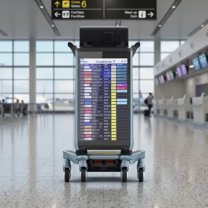 1-Year Warranty Airport Smart Trolley AI Indoor Navigation Entertainment Video Tourism Digital Poster Digital Signage