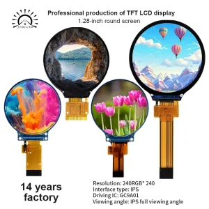 1.28 Inch Round TFT LCD Display Module 240×240 SPI Interface IPS TFT Display for Smart Wearable Wrist Watch Device