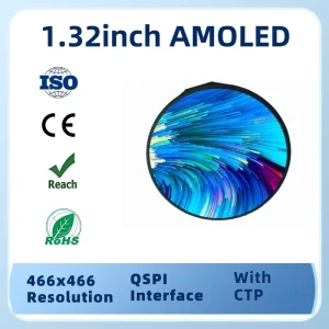 1.32 Inch AMOLED Touch Display 466×466 Crisp Clear Round Screen for Compact Smart Watches & Fitness Trackers