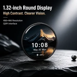 1.32 Inch Round Oled Display 466×466 Resolution QSPI Interface Lcd Screen High Contrast Oncell Technology Lcd Module