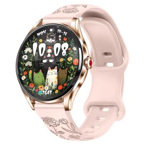1.32-inch Spherical Ultra-thin Stainless Steel Women H03 Smart Watch Heart Rate Monitor Blood Oxygen Smart Couple’s Watches