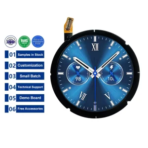 1.51 Inch Small Round OLED 360*360 QSPI AMOLED Screen with Touch Panel for Smart Watch 1.5inch Circular LCD Touch Display Module