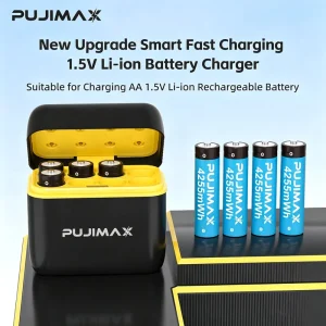 1.5V AA AAA Lithium Rechargeable Batteries Pack Portable Single & Multi Slot Charging Box for AA AAA Li ion Batteries