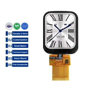 1.69 Inch 240*280 SPI Square Smart Watch TFT LCD Screen with Capacitive Touch Panel ST7789 18Pin LCD Display Module Touchscreen