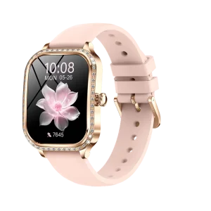 1.75 Inch Diamond Smart Watch IP68 Waterproof Fashion Sport Health Heart Rate Blood Pressure Smartwatch for Ladies