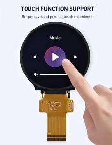 1.85 Inch Round TFT LCD Display Module 360×360 Touch Screen MIPI SPI Interface LCD Screen for Smart Watch Wearable Device