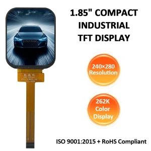 1.85 Inch TFT LCD Display Module 4-Wire SPI Interface Industrial TFT Screen 240×280 Resolution 450cd/m Brightness Supporting