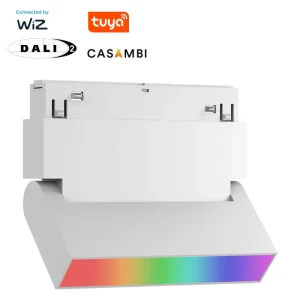 10 48V Minimalist Design Dimmable RGBW Linear Foldable Grid Light Smart Magnetic Track Light for Living Room