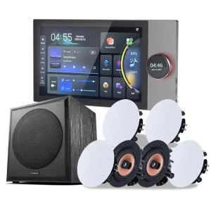 10-Inch Smart Home Background Music System 8*30W Ceiling Speaker Intelligent Central Control Panel Wall Amplifier