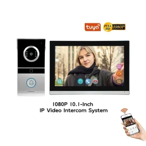 10 TCP Visiophone Tuya System Intelligent Home Security Video Door Phone Kit with AHD Camera & Two Way Talk Wired Connection