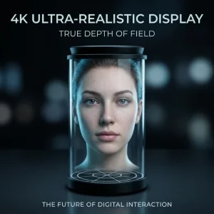 10.1″Holographic AI Avatar Display Cabinet Interactive Reception Guide Navigation Advertising Smart Projection Showcase