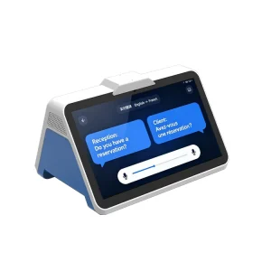 10.1 Inch Hotel AI Dual Screen Desktop Translator 138 Languages WiFi Voice Recognition Translation
