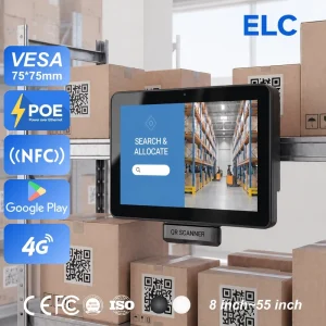 10.1″ POE Industrial Warehouse Inventory Management Digital Signage For Rack Mount Goods Location And Stock Inquiry Terminal