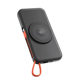 Portable Wireless Magnetic Power Bank 10000mAh with Detachable 20W Type-C Cable, 15W Wireless Portable Charging Station