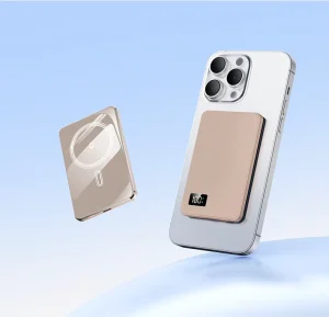 Creative Alloy Magnetic Wireless Fast-Charging 10000mAh Portable Power Bank with Data Cable