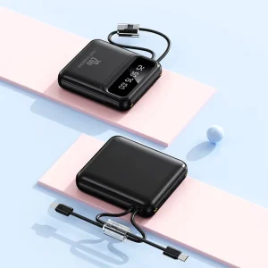 10000mAh 20000mAh PowerBank Built in Cables Lanyard LED Digital Display Fast Portable Charger Outer Battery Pack Dual USB Output