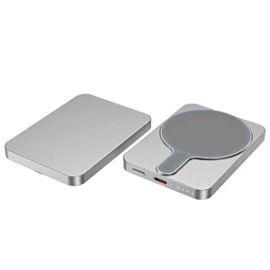 10000mAh Mini Magnetic Aluminum Alloy Power Bank, 20W/15W Wireless Fast Charger, Ultra-Thin, LED Display