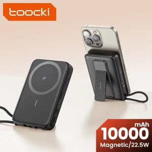 High-Efficiency 10000mAh Power Bank, Charges 3 Devices Simultaneously & LED Display, Suitable for Travel