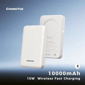 10000mAh Ultra-Thin Aluminum Alloy Magnetic Wireless Power Bank, 30W USB-C PD Fast Charging, 15W Wireless Charger, Portable, CE FCC