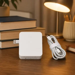 100W GaN Power Adapter Desktop Fast Charger With Fixed International Plugs Single Port High Speed Charging