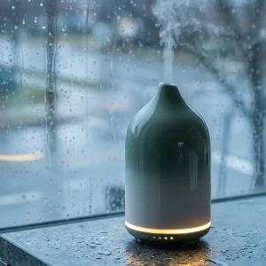 100ml Ceramic Essential Oil Diffuser Ultrasonic Cool Mist Humidifier with Smart Timer & 7 Color LED Light for Home Decor