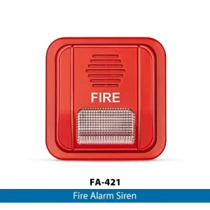 105+dB Fire Alarm Siren with Xenon Strobe Light High Intensity Emergency Alert System for Industrial Building Safety