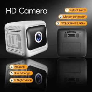 1080P HD Wifi Mini Camera Long lasting Battery Life Smart Home Security Small Camcorder Night Vision Motion Detection Body Cam