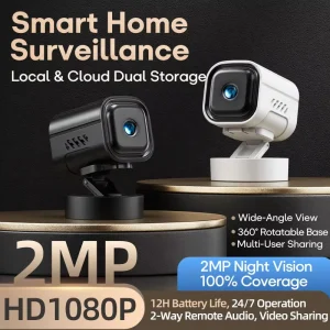 1080P Smart Home Security Camera 12h Battery Night Vision 2 Way Audio Cloud Storage Surveillance Camera OEM