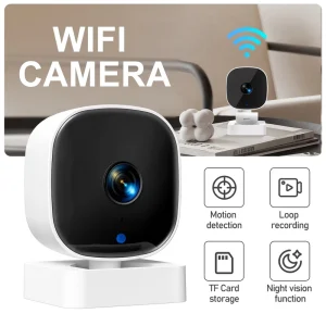 1080P Smart Indoor Security Camera System 360 Degree Wifi Wireless Pan Tilt CMOS Imaging Desktop Webcam