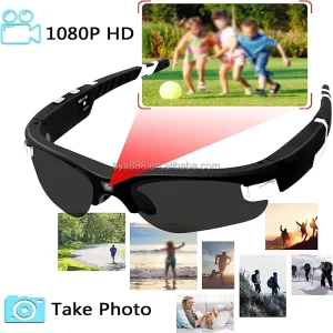1080P Smart Sunglasses 2MP CMOS Camera ROHS Certified Video Recording Sports Glasses Action Sports Cycling Fishing MicroSD 120