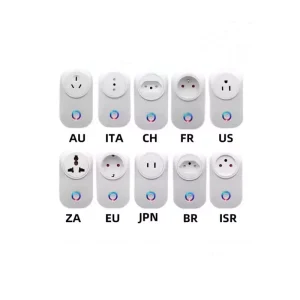 10A EU US UK JP French Tuya WiFi Smart Power Plug with Socket Timer Socket Plug for Google Home Alexa Voice Control