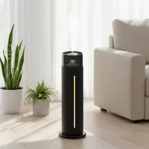 10L Smart Led Aromatherapy Humidifier Tower Tall Floor Standing Cool Mist Maker Ultrasonic Air Humidifier for Home Large Room