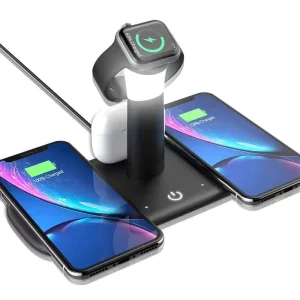 10W Type C Android Multi Device Function 5 in 1 Wireless Charger
