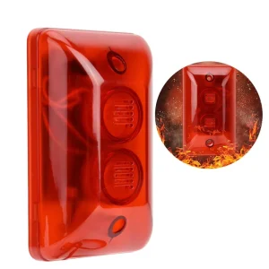 10W Wired ABS Alarm Siren Speaker 12V Low Frequency Flashing Sound Horn for Ambulance Security System