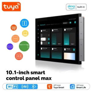 10inch Tuya Smart Touch Screen Control Panel MAX Wall Switch with ZigBee BLE Mesh Gateway Hub PST TPA10