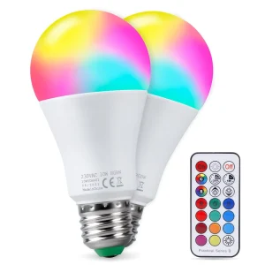 Popular Wireless LED Bulb 10W RGB Dimmable 110V 220V E27 B22 Infrared Memory Function Smart LED Bulb