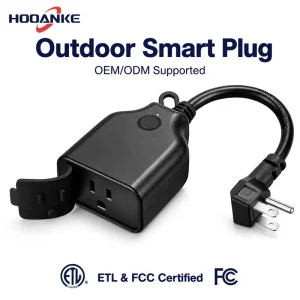 110-240V 15A 1800W IP66 Smart WiFi Outdoor Outlet Remote Control Timer and Countdown Smart Outdoor Socket Plug
