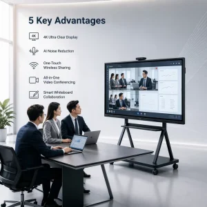 110 Inch Commercial Touch Screen Display 4K UHD Remote Video Collaboration Smart Conference Panel