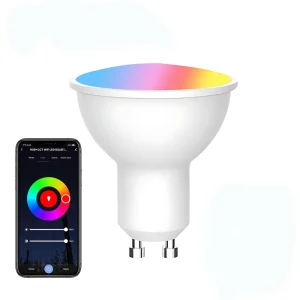 110V/220V Full-Color-Changing LED Bulb, E27/GU10, Music-Synchronized, Wireless Remote-Controlled Smart Spotlight