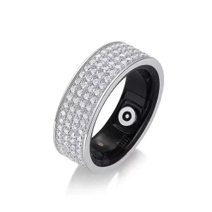110m Waterproof Slim Shank Smart Ring Long Battery Life Blood Oxygen Monitor with Sleep and Health Features for LGBT Gender