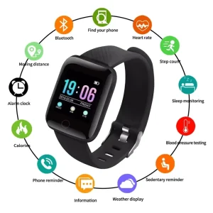 116 Smart Watch Most Popular Smart Bracelet Blood Pressure Fitness Smartwatch Pedometer Sports Pressure Measurement Touch Screen