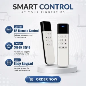 12 Buttons EV1527 Code Remote Controller for Smart Home Lighting Control Motorized Windows and Doors