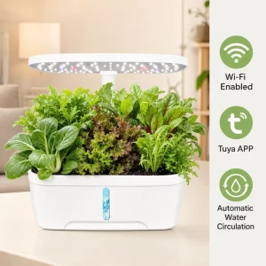 12 Pods Tuya App Program Control Indoor Hydroponic Garden Mini Smart Garden Hydroponic LED Full spectrum Smart Product