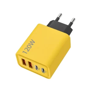 120W Dual PD 5V/3A Wireless Multi-Port Power Adapter, 30W, for Laptops/Cameras/Headphones, Compatible with US/EU Plugs, PD 3.0