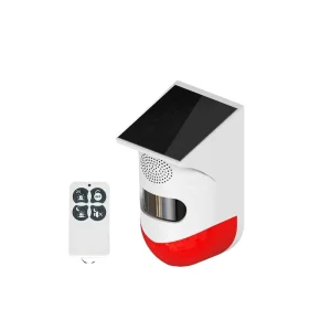120db Sound Security Siren Light Wireless 433Mhz Smart Water Resistant Outdoor Solar PIR Motion Sensor Alarm Remote