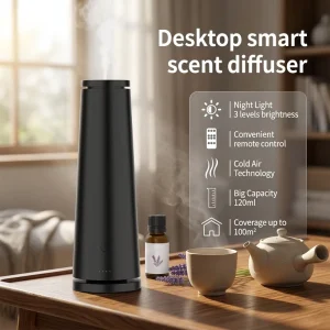 120ml Waterless Aroma Diffuser Smart Life App Control Cold Air Scent Machine for Home Hotel